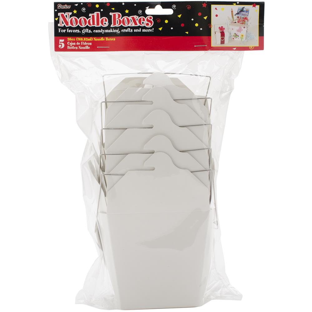 Noodle Boxes 26oz 5/Pkg - White