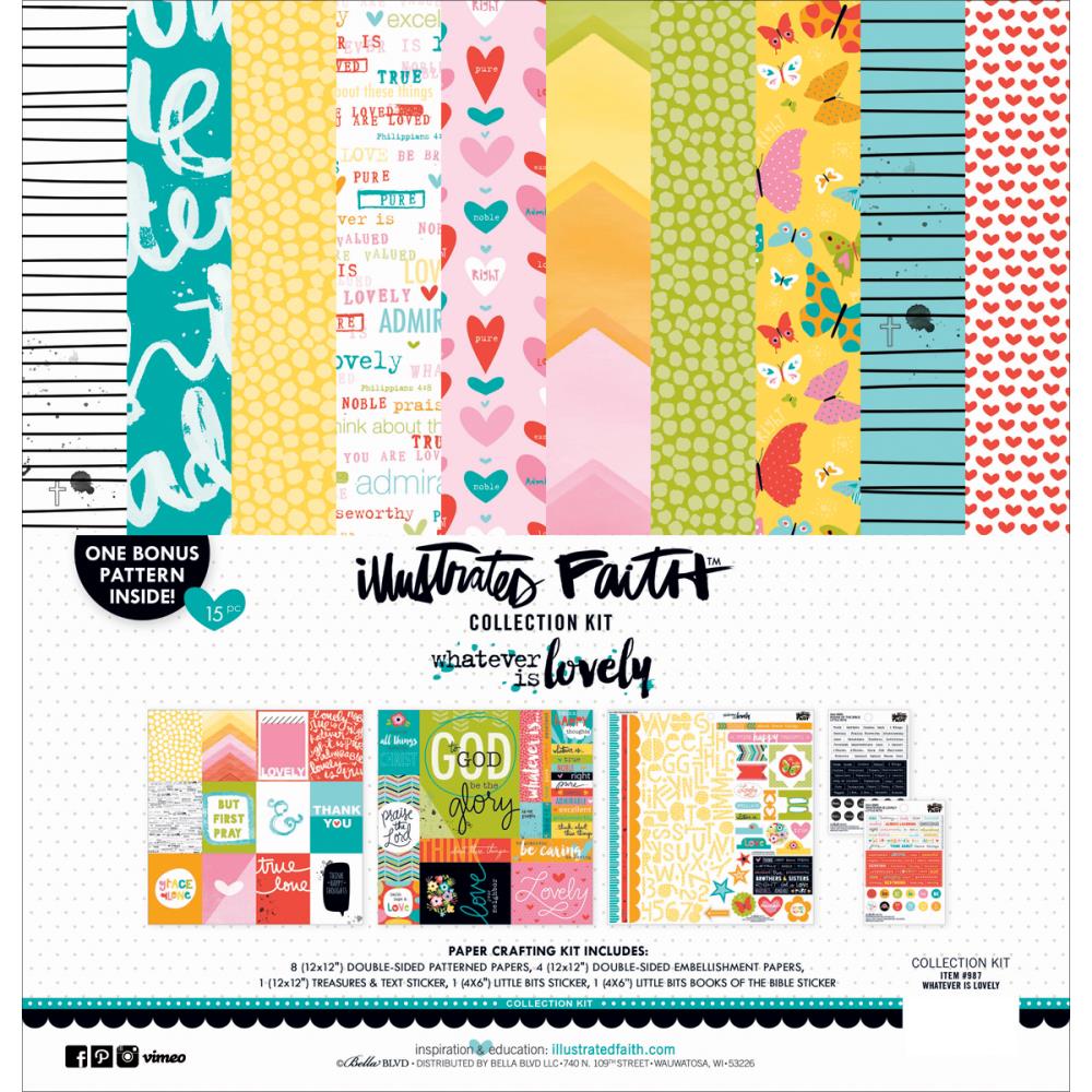 Bella Blvd Collection Kit 12&quot;X12&quot; - Whatever Is Lovely