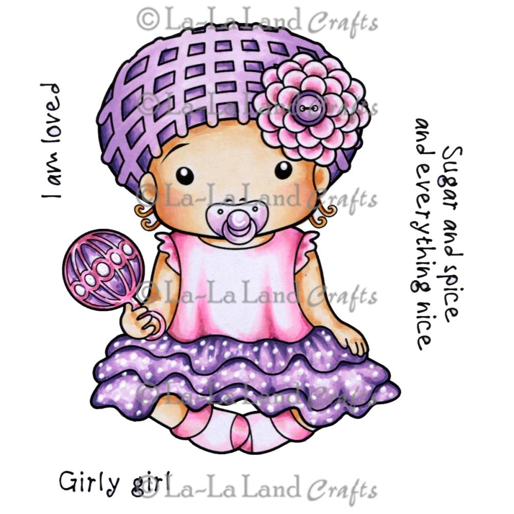 La-La Land Cling Stamps - Baby Marci W/Rattle