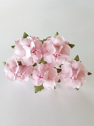 פרחי נייר - שושן פתוח קטן - ורוד בהיר