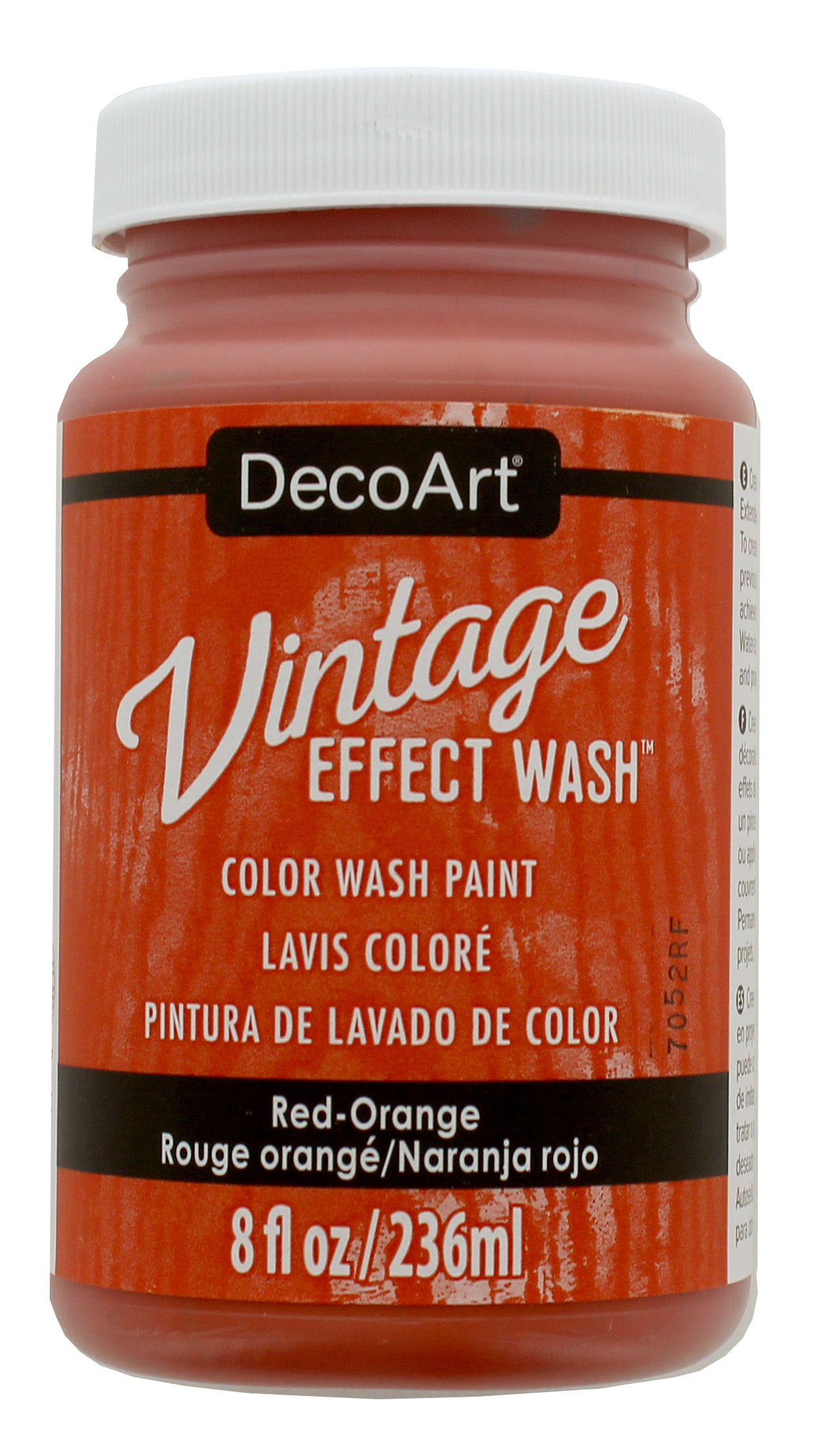 Vintage Effect Wash - Red Orange
