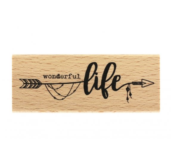 חותמת עץ - Wonderful Life