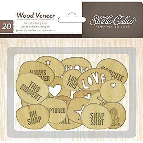 חיתוכי עץ - Wood Veneer - Circles With Words
