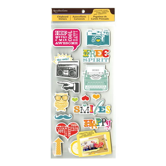 מדבקות צ&#39;יפבורד CC - Chipboard Stickers