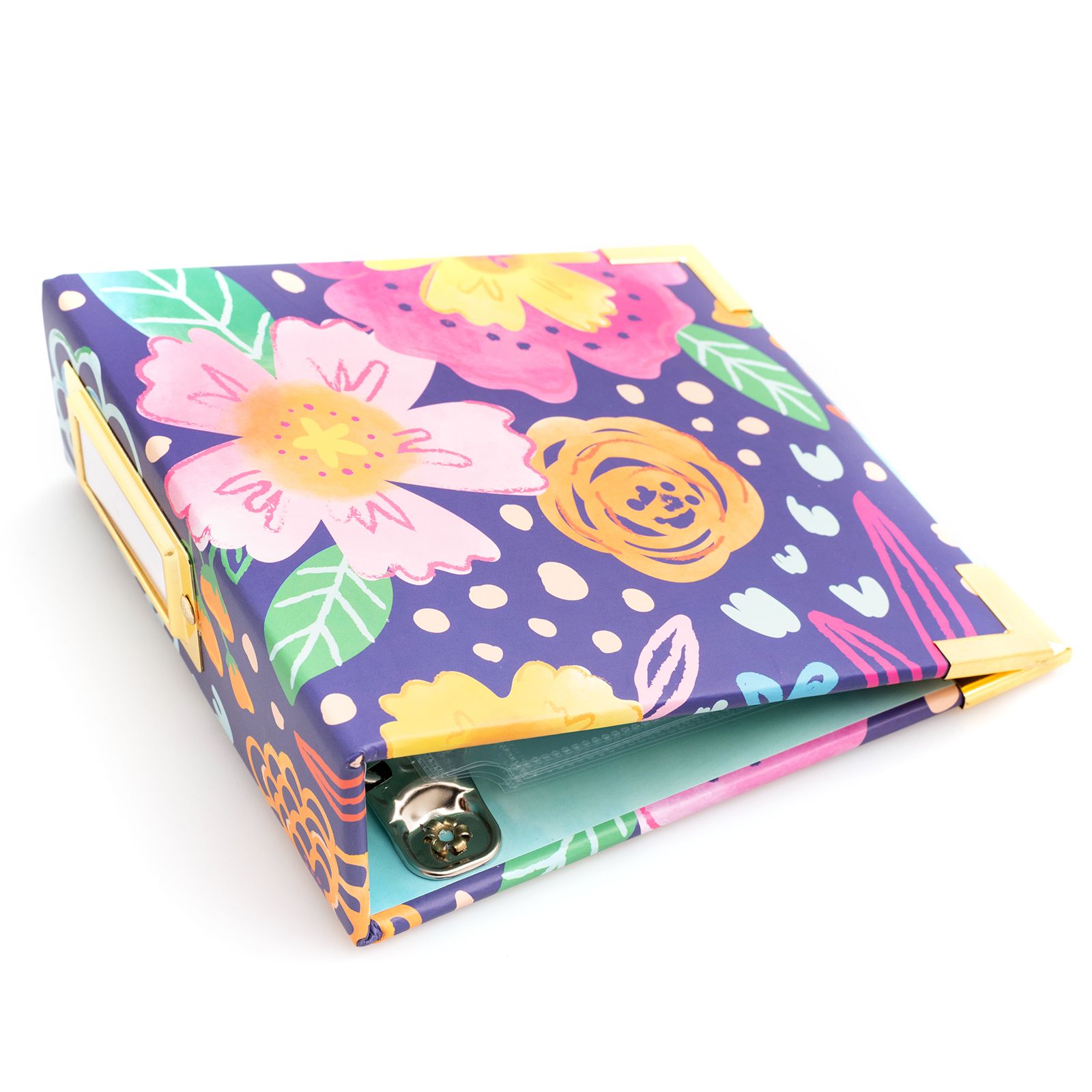 We R Paper Wrapped 2-Ring Album 4*4&quot; - Floral