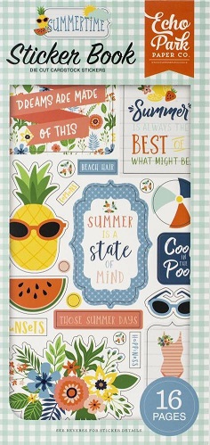 ספר מדבקות - Summertime Cardstock Sticker Book