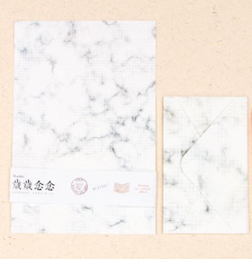 נייר מכתבים מעוצב - שיש משבצות