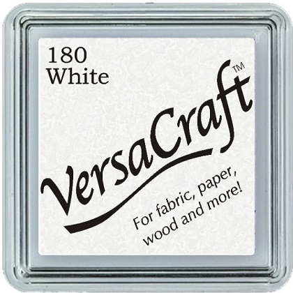 כרית דיו לבדים - VersaCraft Small Ink Pad - White