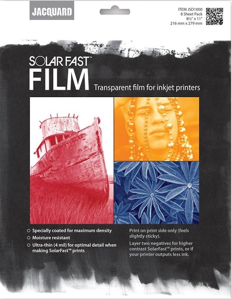 מארז שקפים להדפסי שמש - Jacquard SolarFast Film