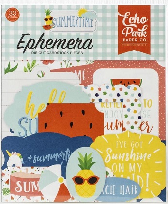 מארז חיתוכי קארדסטוק - Summertime Cardstock Ephemera - Icons