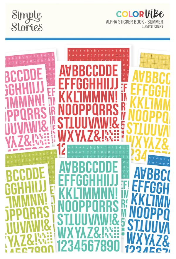 מארז מדבקות Color Vibe Alpha Sticker Book-Summer - ABC