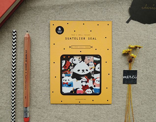 מדבקות נייר דקורטיביות - Lovely Pandas