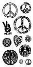 Peace Signs Clear Stamp Set