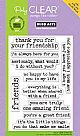 Thank You For Being My Friend - Clear Stamp Set