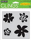Four Fun Flowers Cling Stamp Set