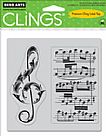 Musical Clef Cling Stamp Set