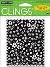 Edged Fabric With Flowers Cling Stamp Set