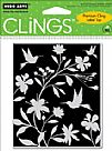 Flower Bird Garden Cling Stamp Set