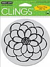Hand Drawn Flower Cling Stamp Set