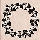 Ivy Wreath Wood Mounted Stamp