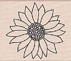 Jewel Daisy Wood Mounted Stamp