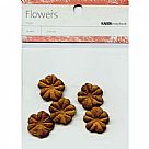 פרחי נייר- sepia 2 cm