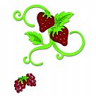תבניות חיתוך-vine leaves &amp; fruit