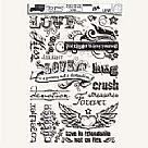 מדבקות מתגרדות כיתובים- 17697 - Ink Rubbings: Love