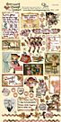גיליון מדבקות וינטאג'-Little Girls Heartwarming Vintage Card Stock Sticker