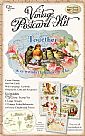 קיט למיני אלבום או מתלה Vintage Postcard Kits - Family