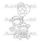 Birthday Monkeys Clear Stamp