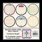 Die cut circle label mini papers