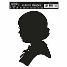 Rub on - Girl silhouette
