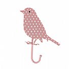 Bird Hook- Light Pink Polka Dot