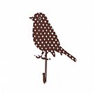 Bird Hook - Brown Polka Dot