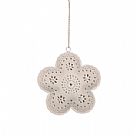 Hanging Daisy Flower Tealight Holder - Cream