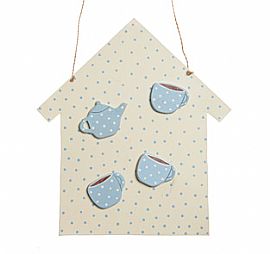 House Magnet Board and Teapot Set - Blue