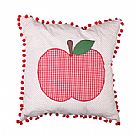 Apple Cushion - Red Gingham Apple ללא מילוי