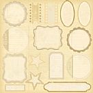Attic treasures label die cuts