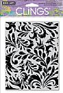 Leaf &amp; Flower Background Cling Stamp