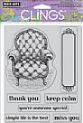 Keep Calm 7 Piece Cling Stamp Set