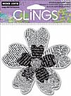 Newspaper Flower Cling Stamp Set