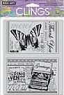 Greetings 2 Piece Cling Stamp Set
