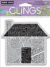 Newspaper House Cling Stamp Set