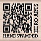 Handstamped Hero Arts Wood Mounted Stamp