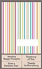 Striped Cards With Mesages Wood Mounted Stamp &amp; Cards Set