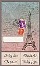 Eiffle Cards With Messages Wood Mounted Stamp &amp; Cards Set