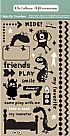 Under My Bed Rub-Ons -black and cream