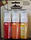 Acrylic paint dabbers -warm