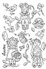 Unmounted rubber stamps